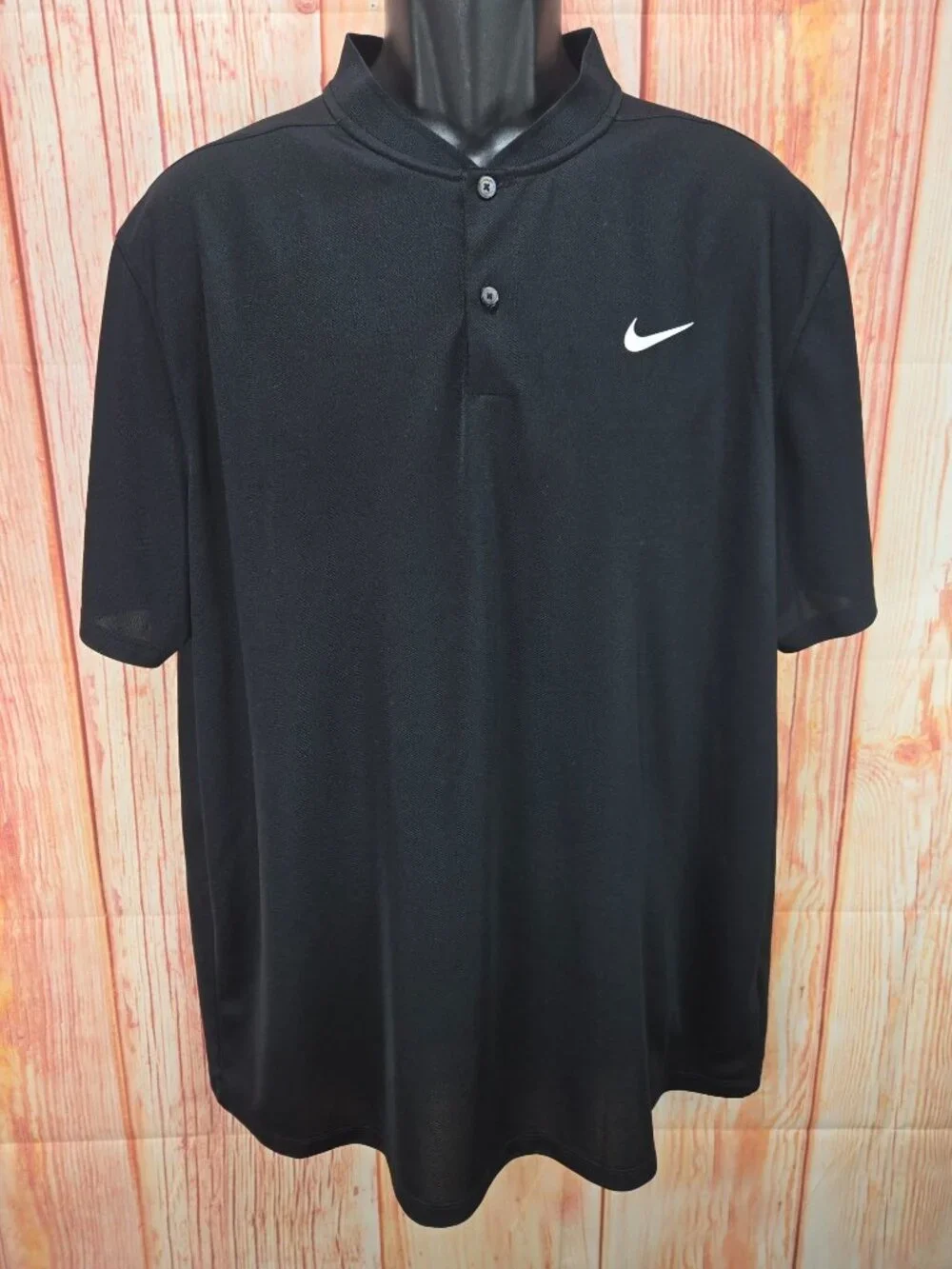 Nike Dri-Fit Mens Standard Fit Black Polo XL - Baseball Collar